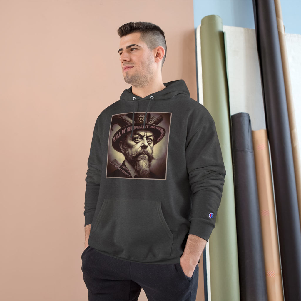 Champion Hoodie-Hall of Necromancy-Aleister Crowley-JUNGLIST MILITIA-KULT KILLAZ PROJECT