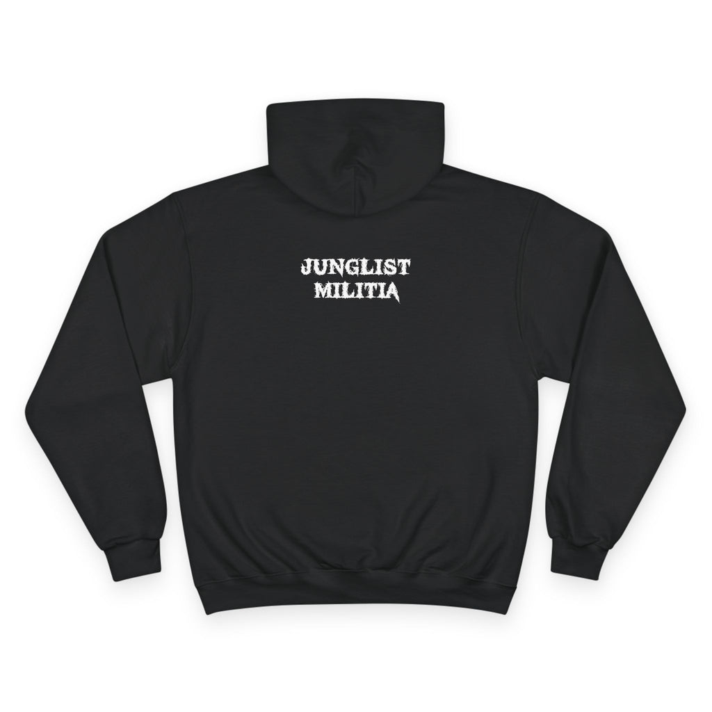 Champion Hoodie- White Power vs. White Ice Cream- The Black Tongue-Dirty Drumz- Project-Junglist Militia