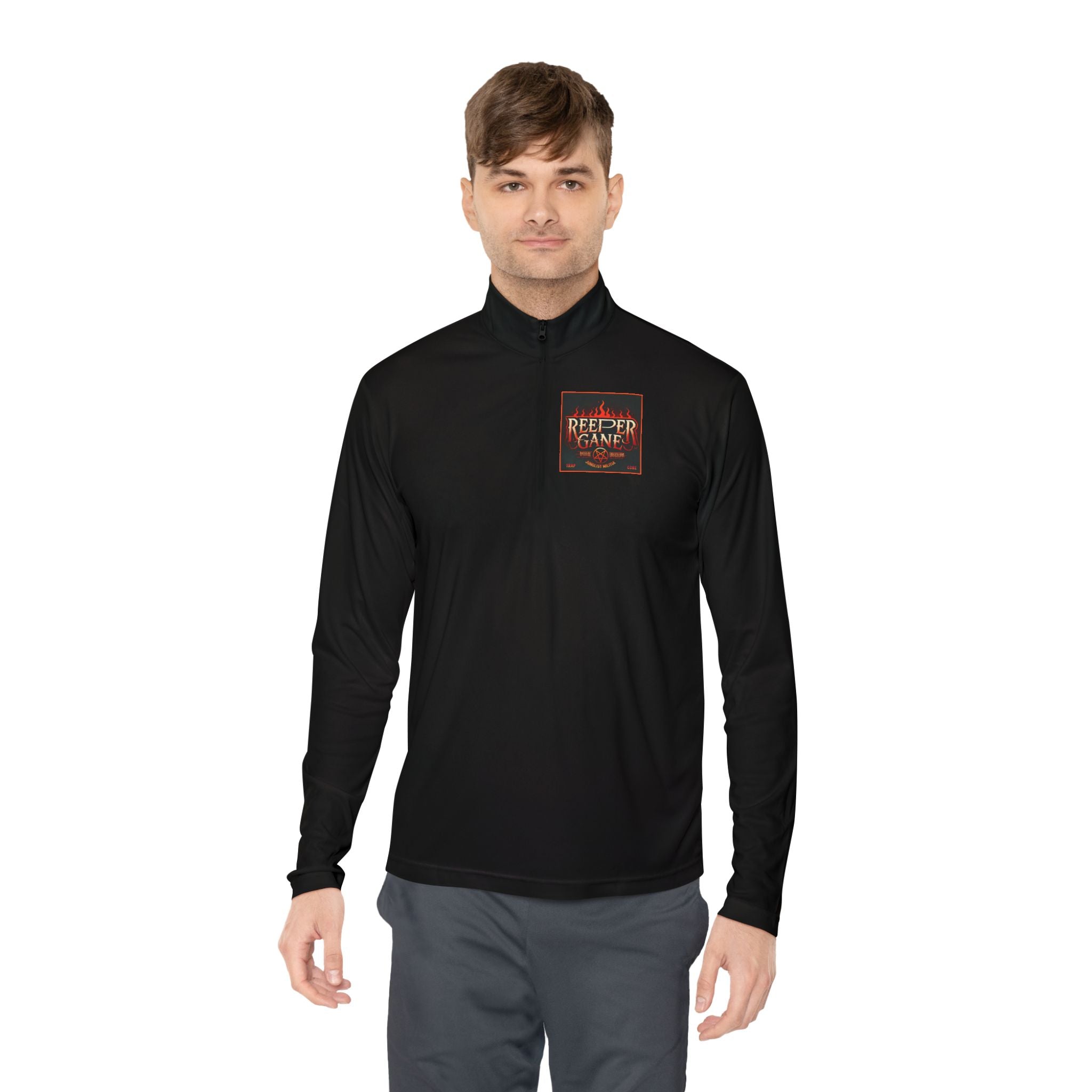 REEPER GANE Unisex Quarter-Zip Pullover JUNGLIST MILITIA