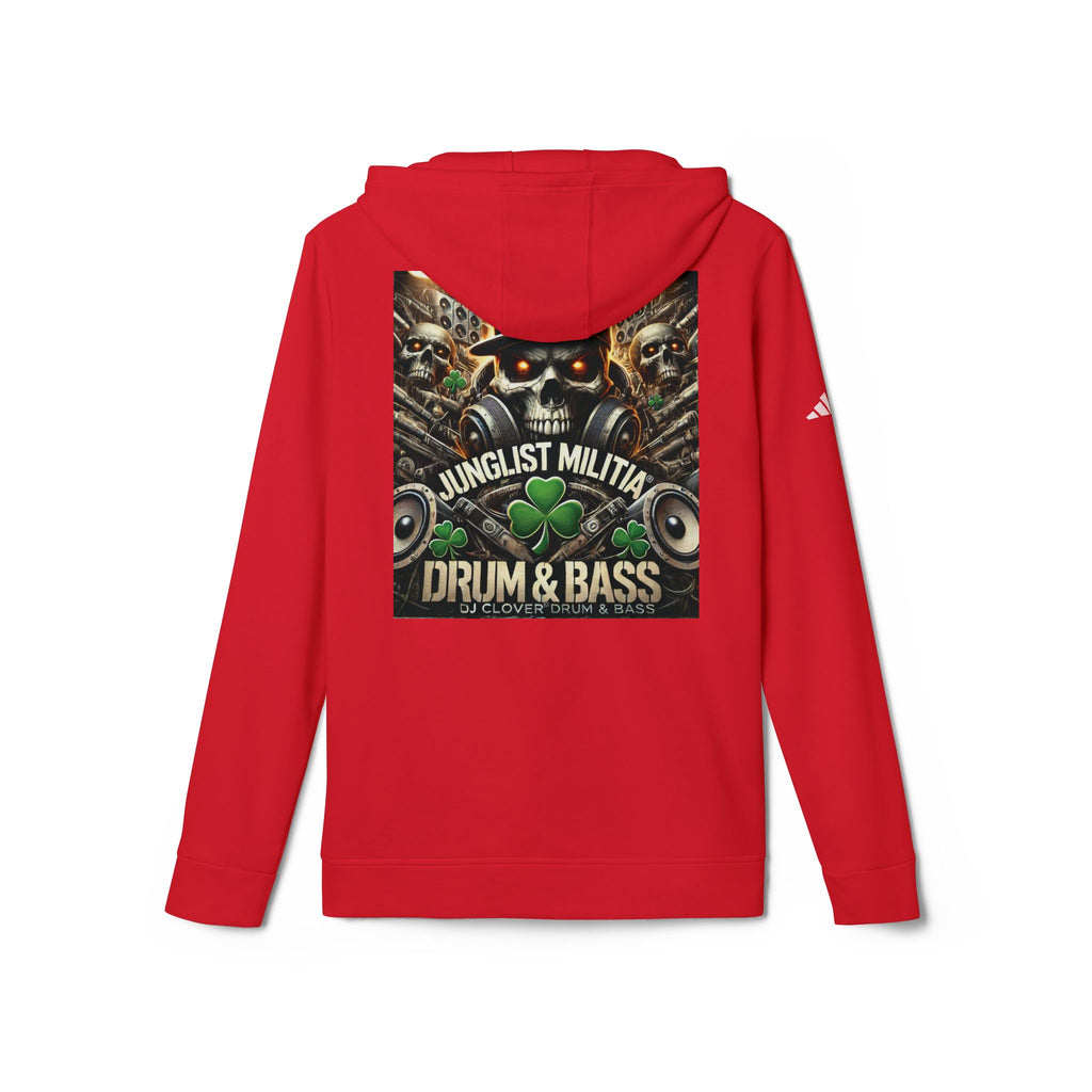 DJ CLOVER DRUM & BASS - CUSTOM adidas® Unisex Fleece Hoodie -  WEST COAST CALIFORNIA CUSTOM DESINGZ-JUNGLIST MILITIA-CLOVER