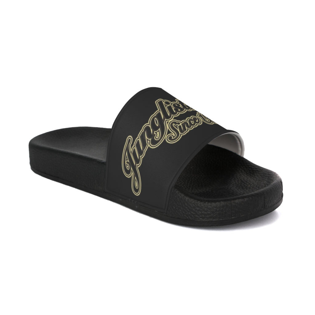 Men's Slide Sandals-Junglist Militia Since 1996 2nd Generation Logo