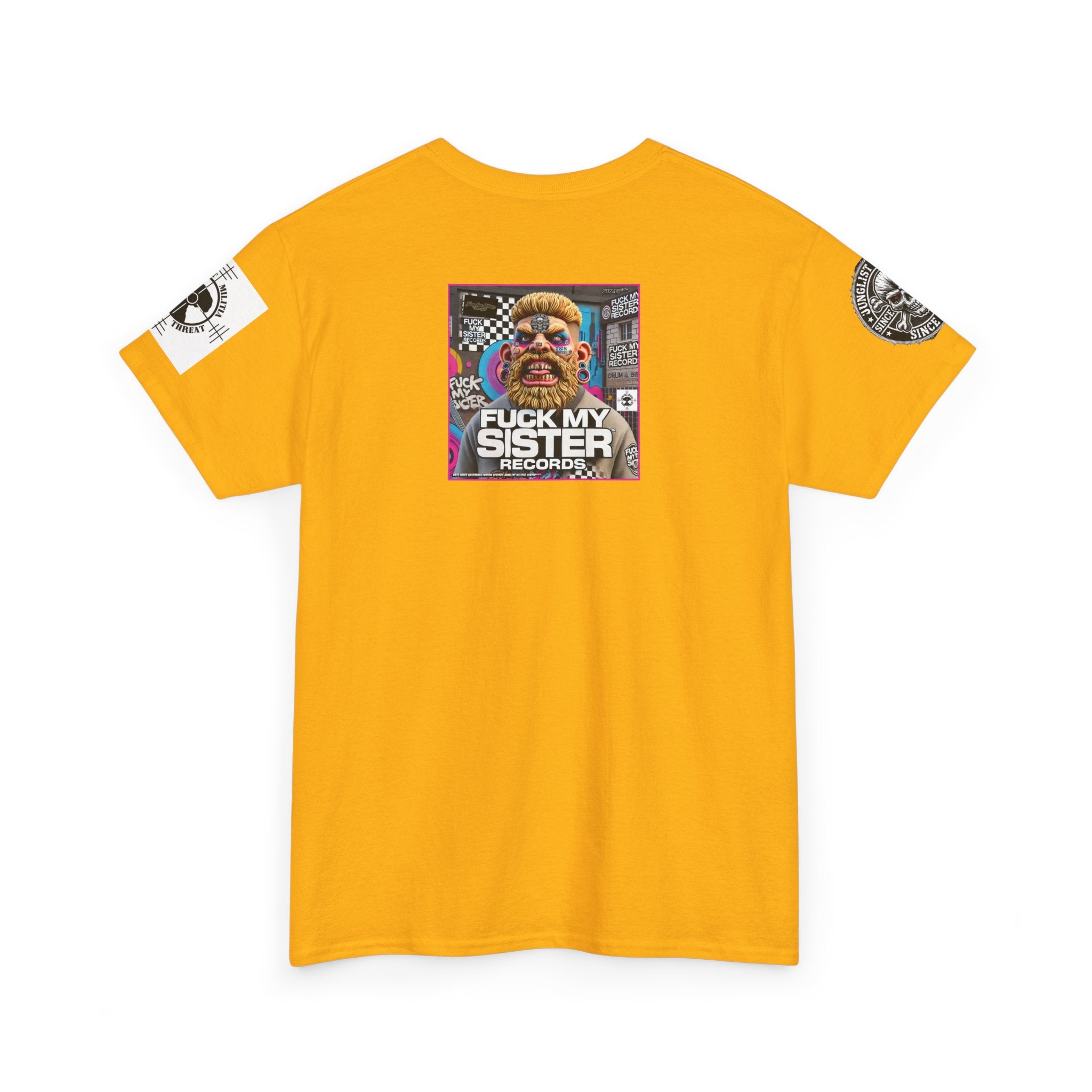 Fuck my Sister Records - Unisex Heavy Cotton Tee - Junglist Militia Since 1996