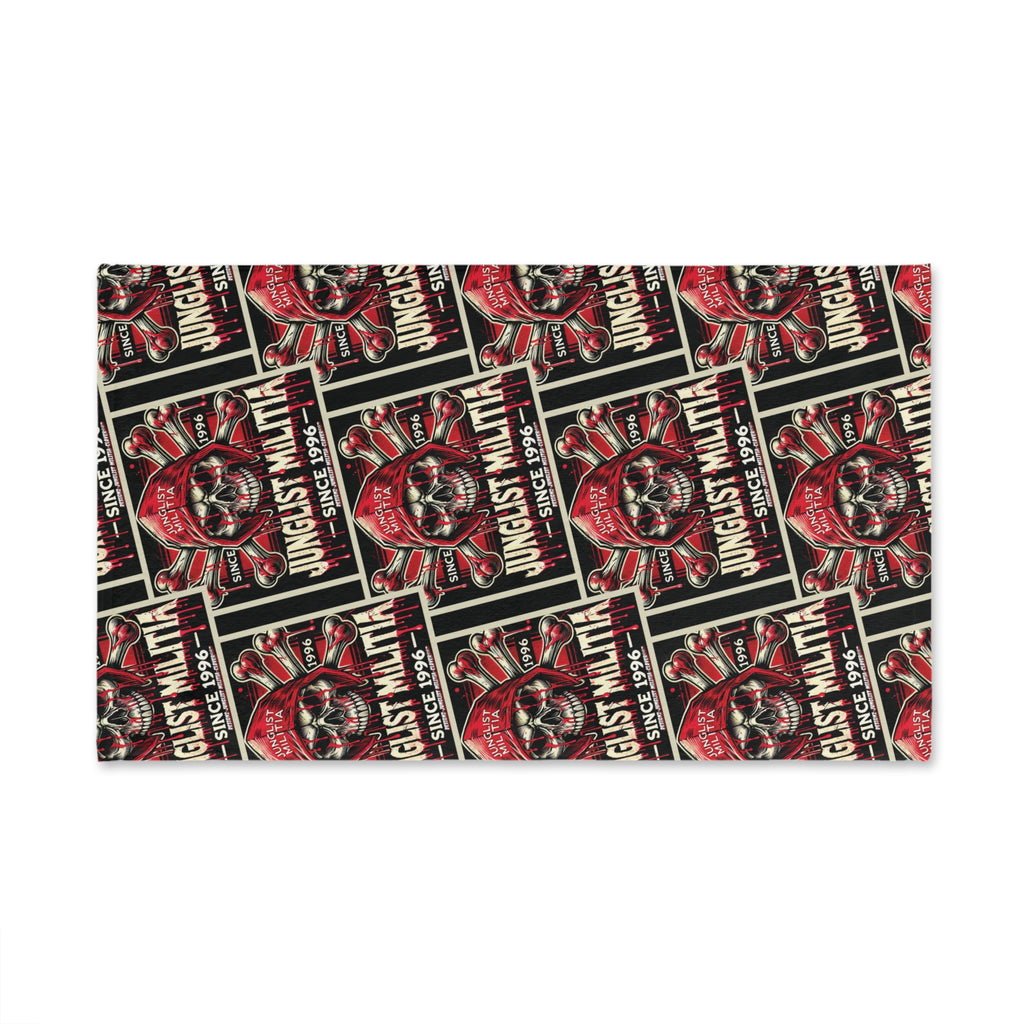 Blood Red Skull - Hand/Gym Towel - Junglist Militia Since 1996 3rd Generation logo