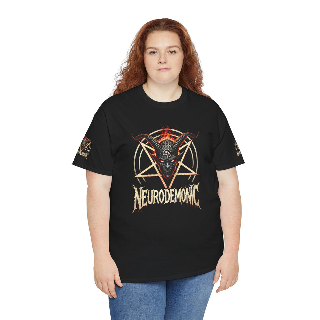 NeuroDemonic Baphomet Pentagram T-Shirt – Heavy Metal Streetwear Edition
