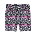 Women's Workout Shorts Pink Punk Skullz For Women - Junglist Militia Since 1996 dnb