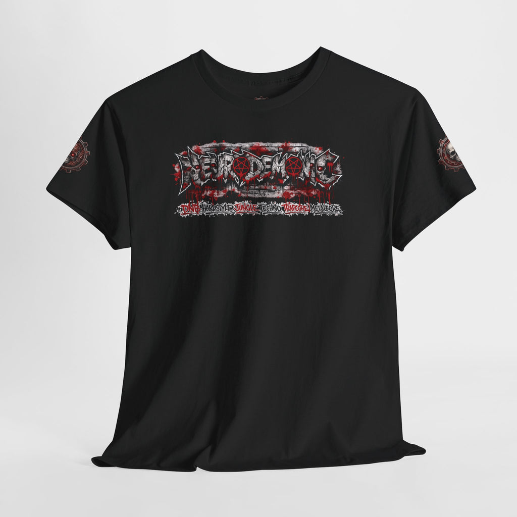NEURODEMONIC - dnb hardstyle jungle techno trapcore metalcore Graffiti Skull Tee — Gildan Graphic Shirt