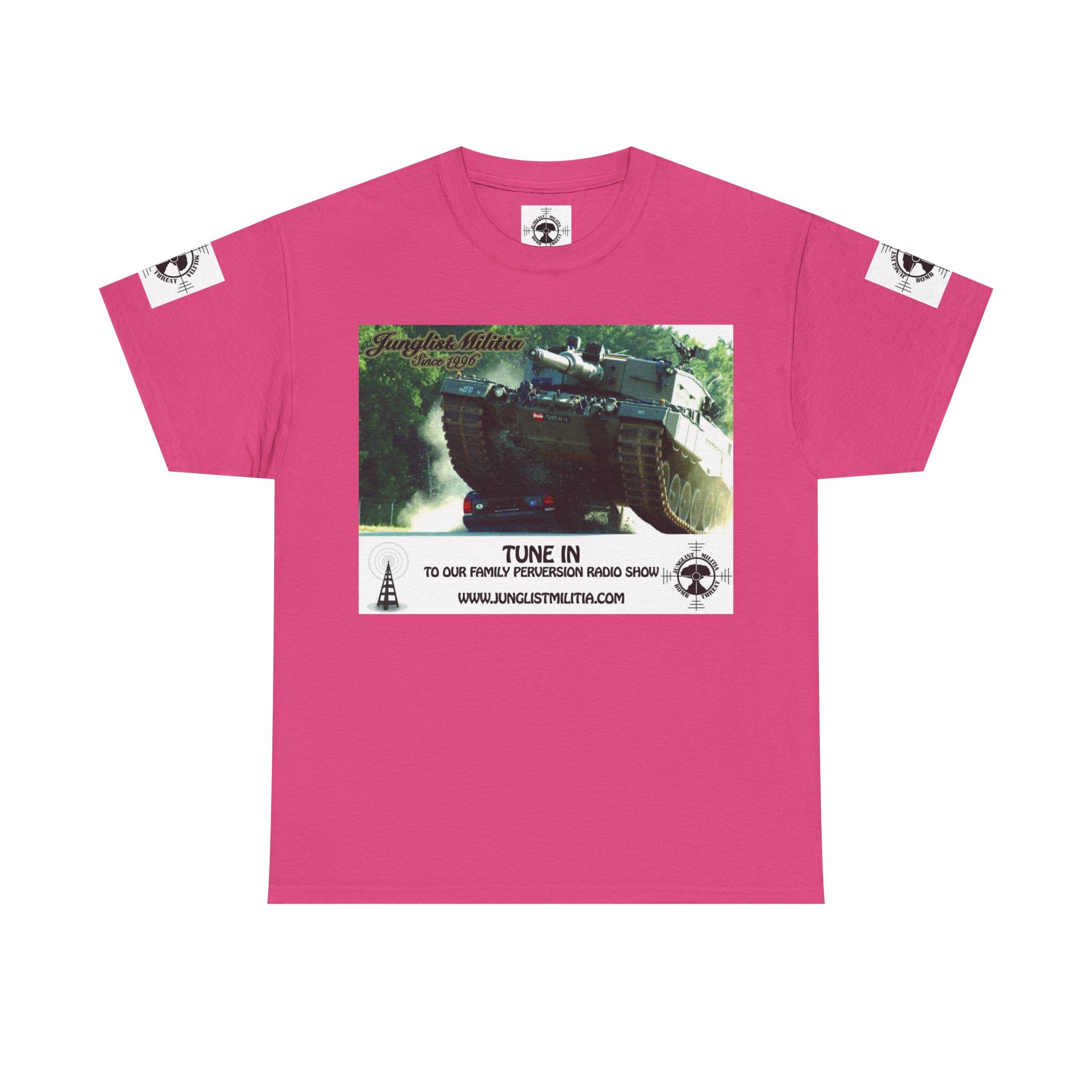 Classic Radio Junglist Militia The Junglist Militia Family Perversion Radio Show Los Angeles, California. Unisex Gildan T-Shirt