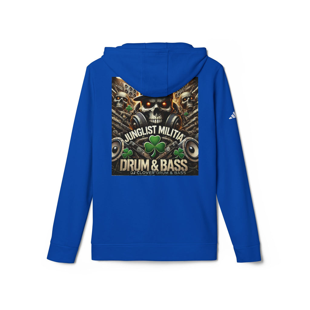 DJ CLOVER DRUM & BASS - CUSTOM adidas® Unisex Fleece Hoodie -  WEST COAST CALIFORNIA CUSTOM DESINGZ-JUNGLIST MILITIA-CLOVER
