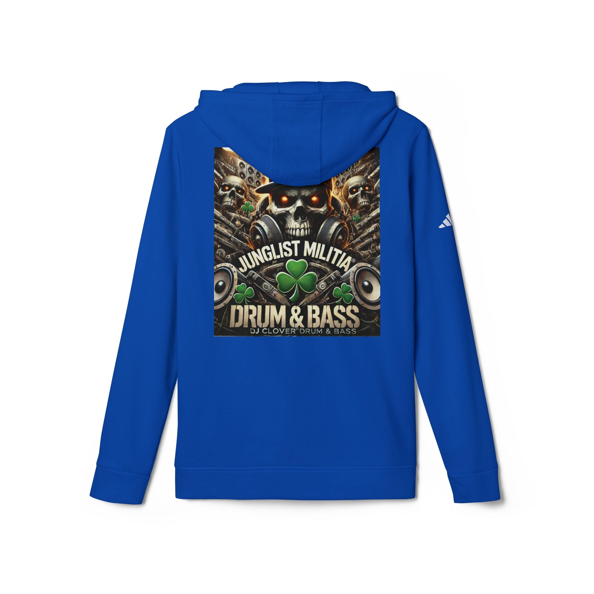 DJ CLOVER DRUM & BASS - CUSTOM adidas® Unisex Fleece Hoodie -  WEST COAST CALIFORNIA CUSTOM DESINGZ-JUNGLIST MILITIA-CLOVER