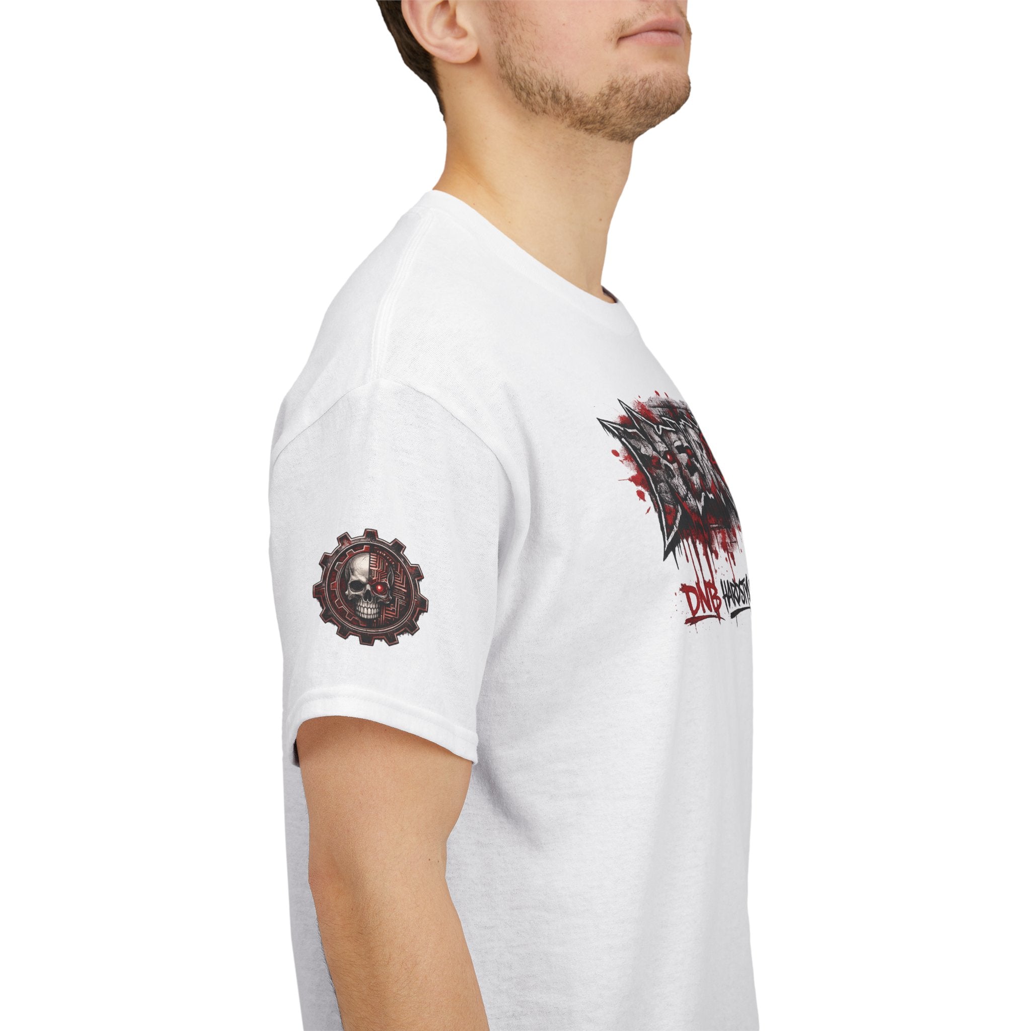 NEURODEMONIC - dnb hardstyle jungle techno trapcore metalcore Graffiti Skull Tee — Gildan Graphic Shirt