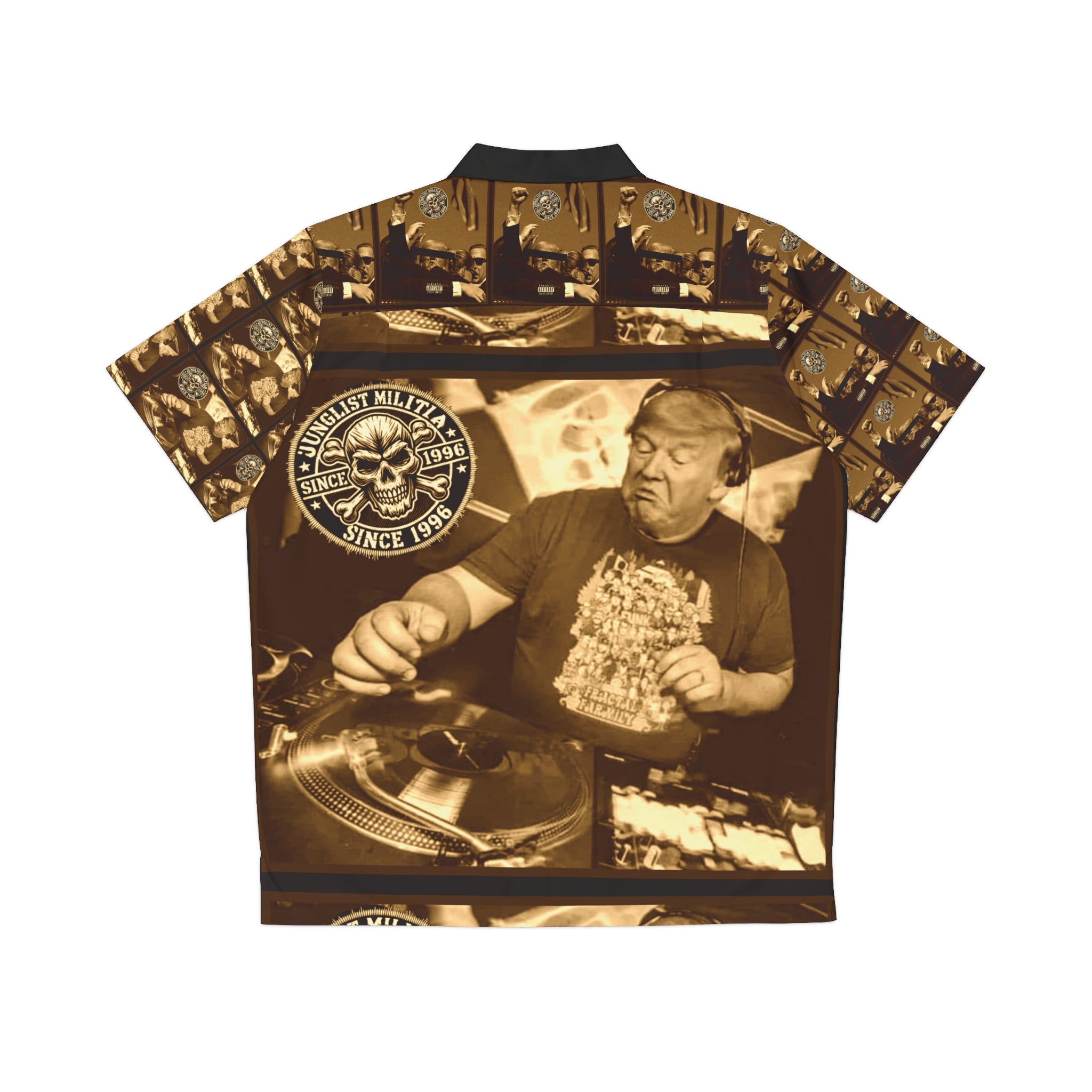 DJ DONALD TRUMP - Men's Hawaiian Shirt (AOP) - Let's Go!!! - Junglist Militia Since 1996