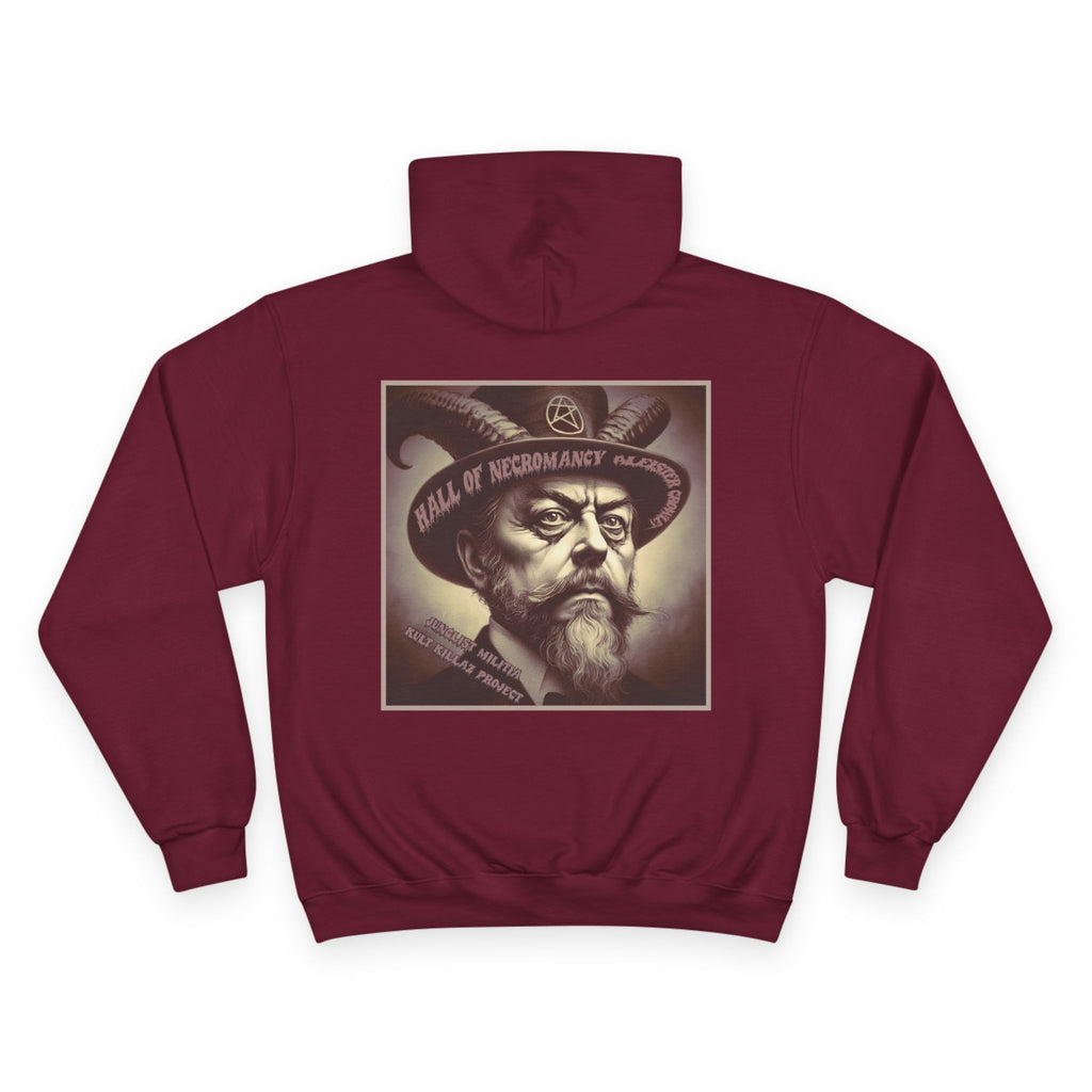 Champion Hoodie-Hall of Necromancy-Aleister Crowley-JUNGLIST MILITIA-KULT KILLAZ PROJECT