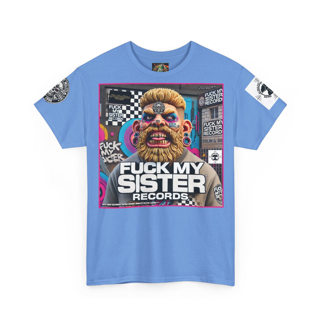 Fuck my Sister Records - Unisex Heavy Cotton Tee - Junglist Militia Since 1996
