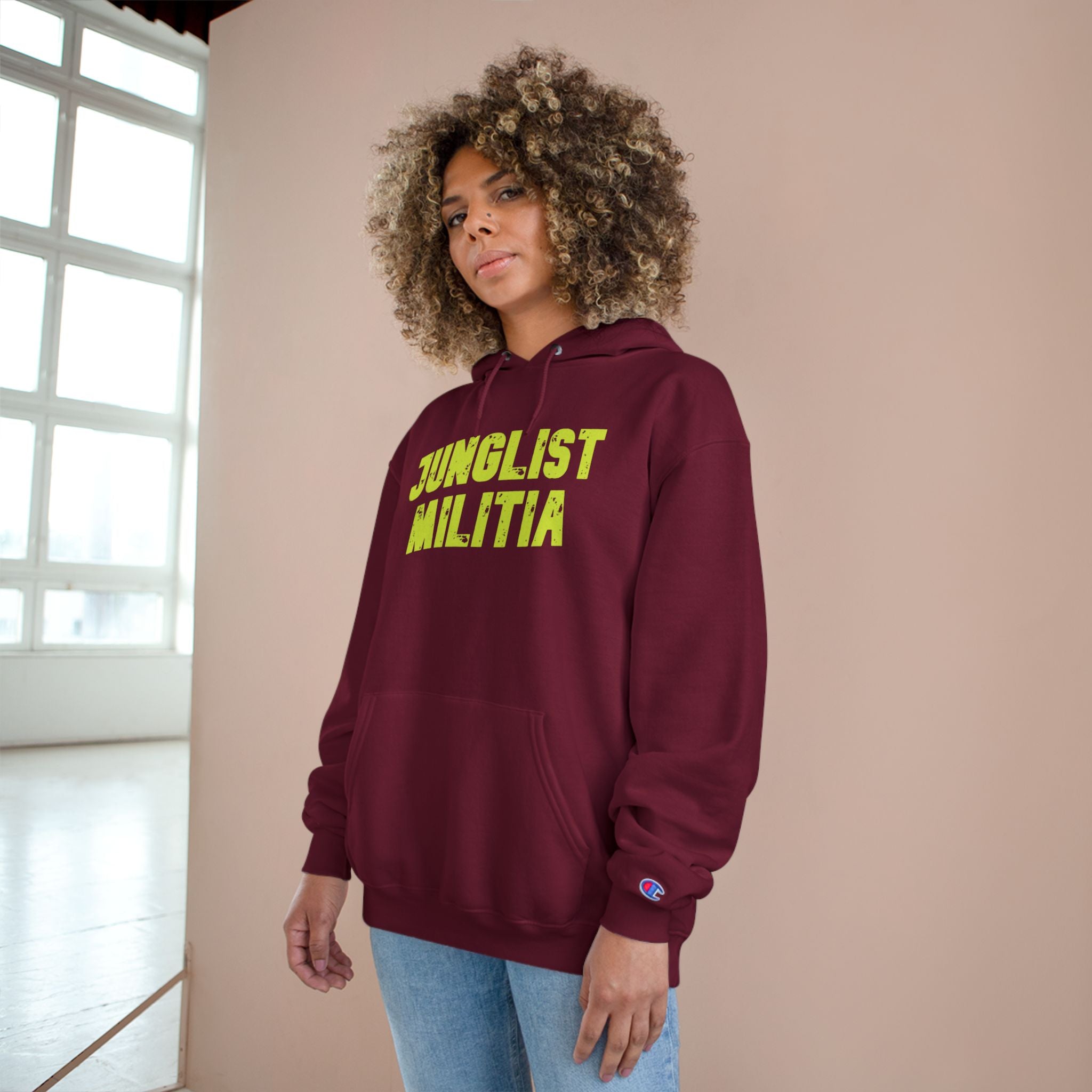 Champion Hoodie- JUNGLIST MILITIA ARMY