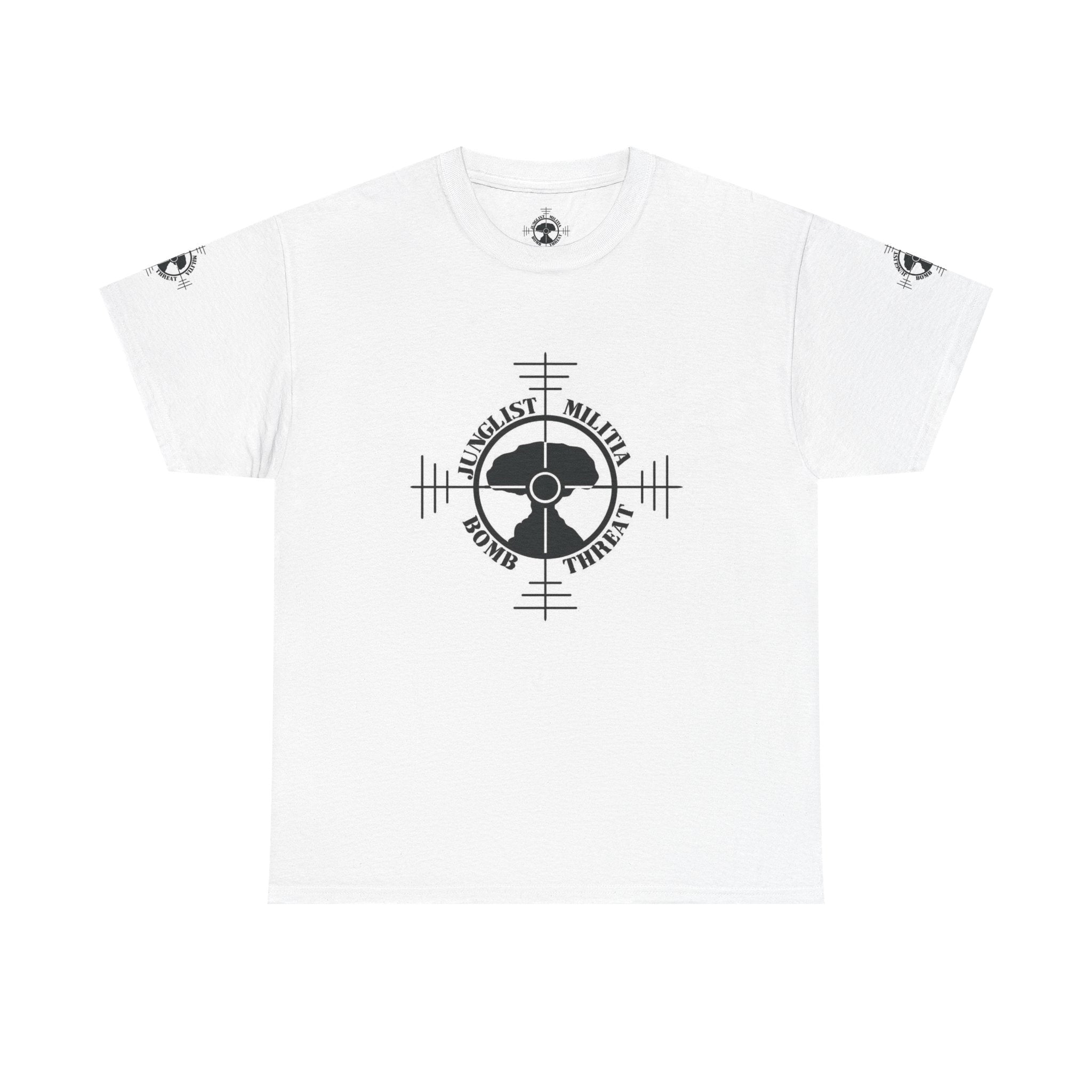 1st Gen Junglist Militia Bomb Threat Logo Unisex Heavy Cotton Tee