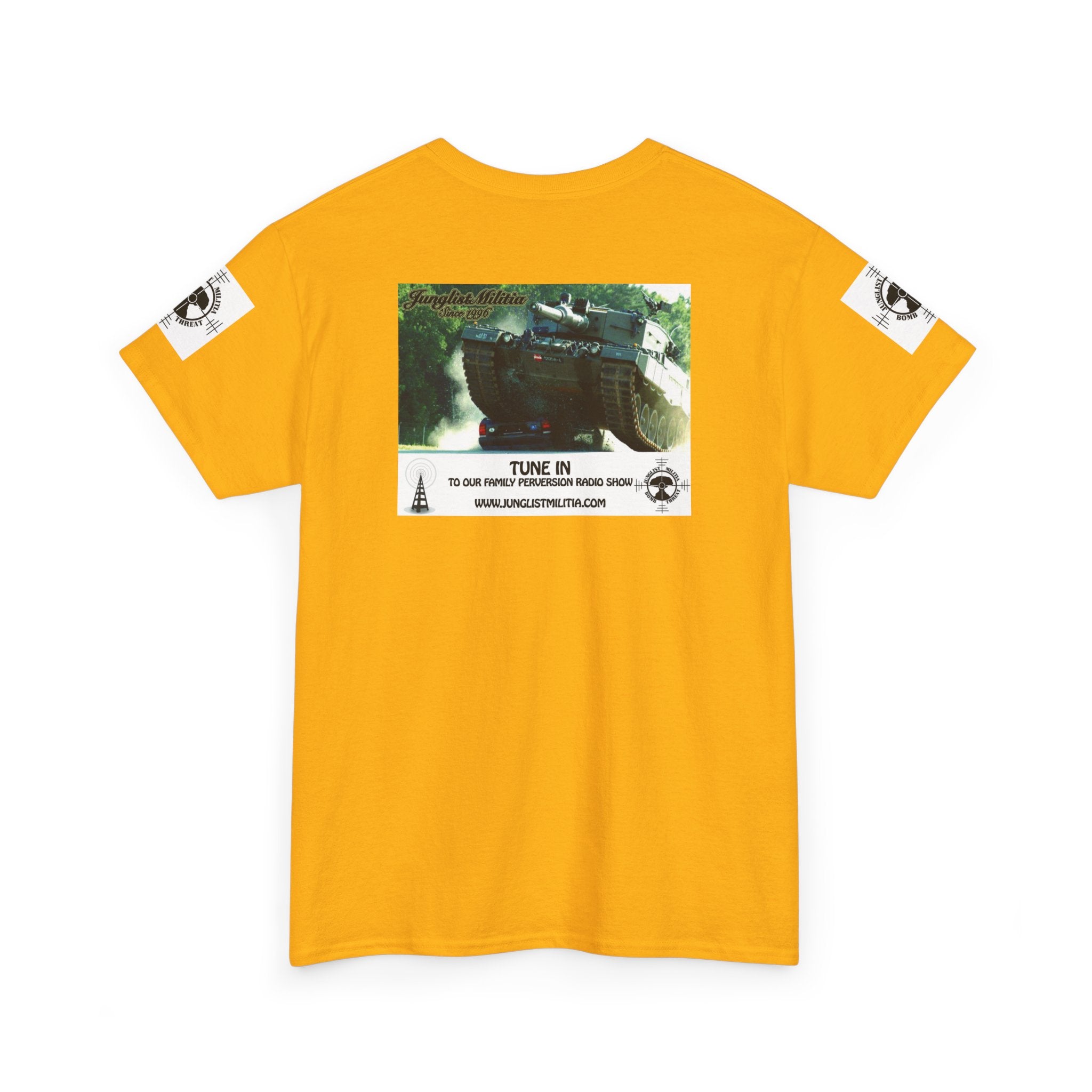 Classic Radio Junglist Militia The Junglist Militia Family Perversion Radio Show Los Angeles, California. Unisex Gildan T-Shirt